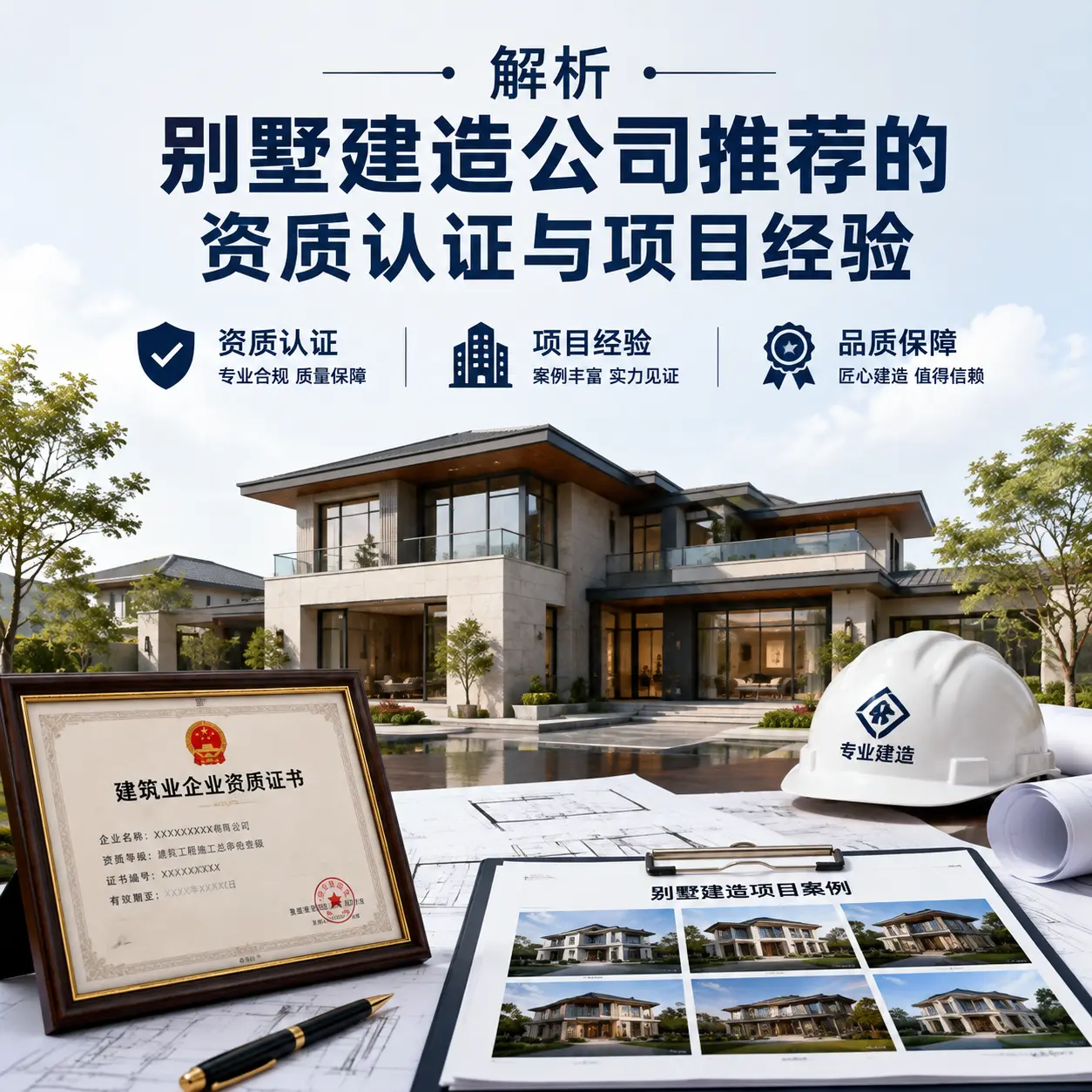 解析 广西 别墅建造公司推荐的资质认证与项目经验