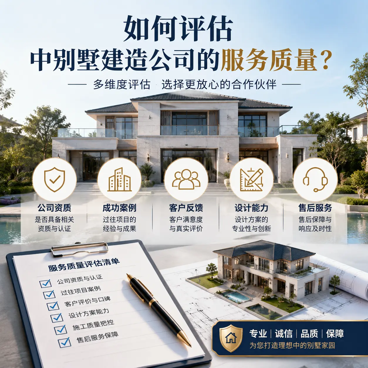 如何评估 广西 中别墅建造公司的服务质量？