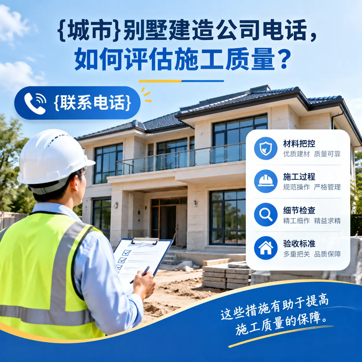 广西别墅建造公司电话，如何评估施工质量？