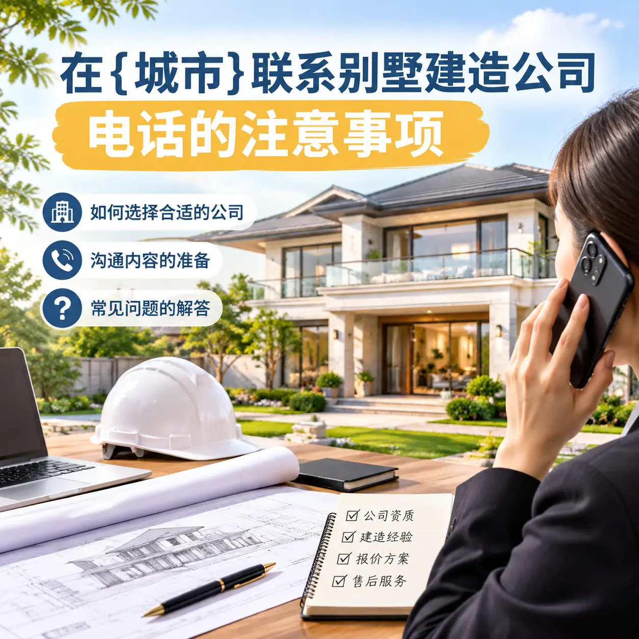 在广西联系别墅建造公司电话的注意事项