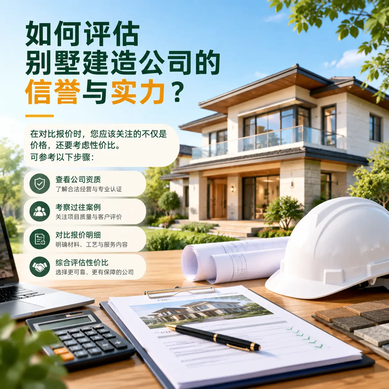 如何评估 广西 别墅建造公司的信誉与实力？