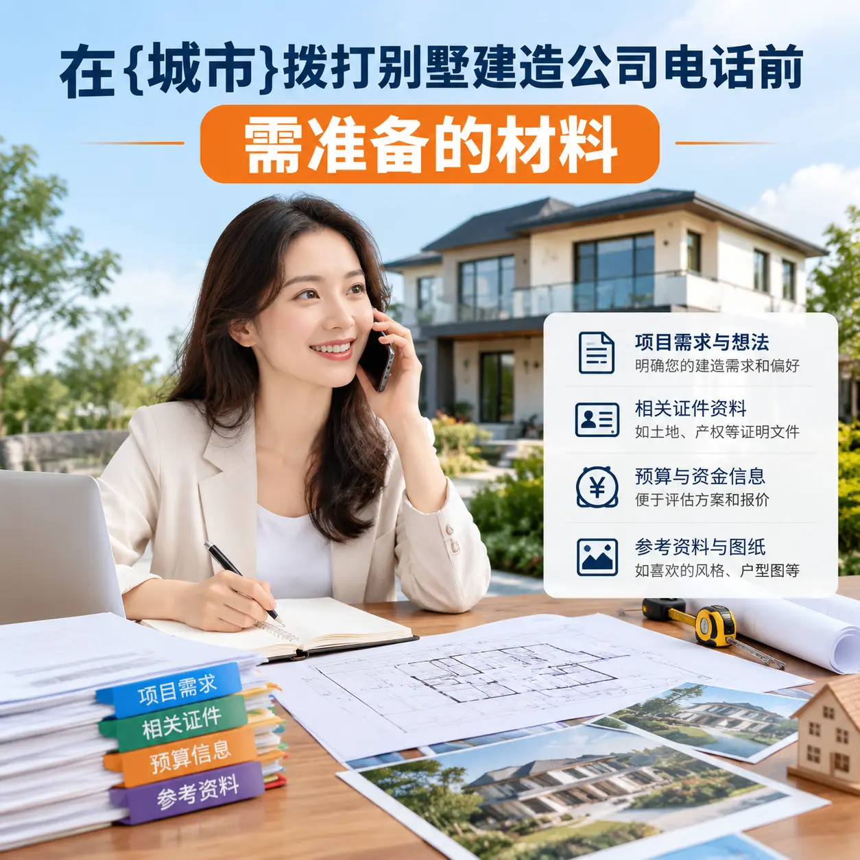 在广西拨打别墅建造公司电话前需准备的材料
